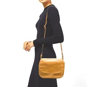 LONG CHAMP Paris  Camel Medium Crossbody Bag Size W11.5’X H8.5’ D4.5’